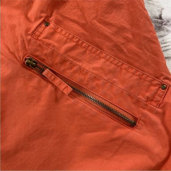 Emanuel Ungaro Womens Orange Long Sleeve Collared Duffle Coat Size Petite - Picture 6 of 10